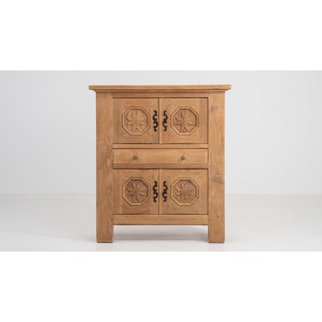 1970s Oak Brutalist Cabinet For Sale - Image 16 of 17