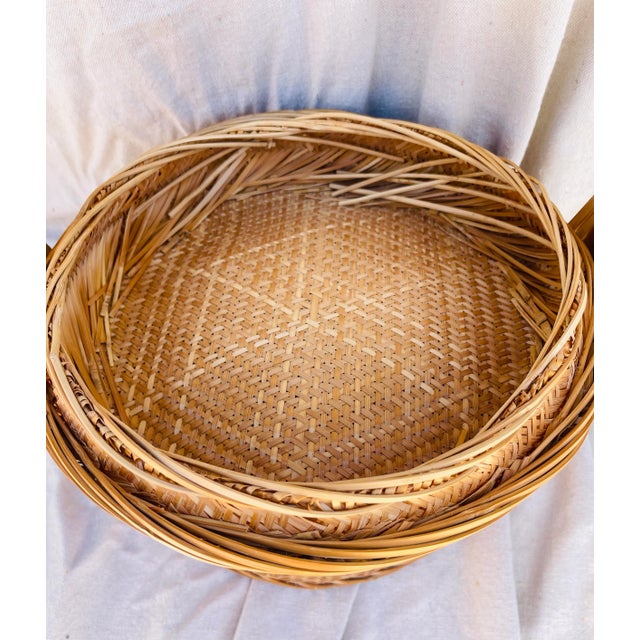 Early 20th Century Early 20th Century Chinese Woven Rattan Wedding Basket For Sale - Image 5 of 9
