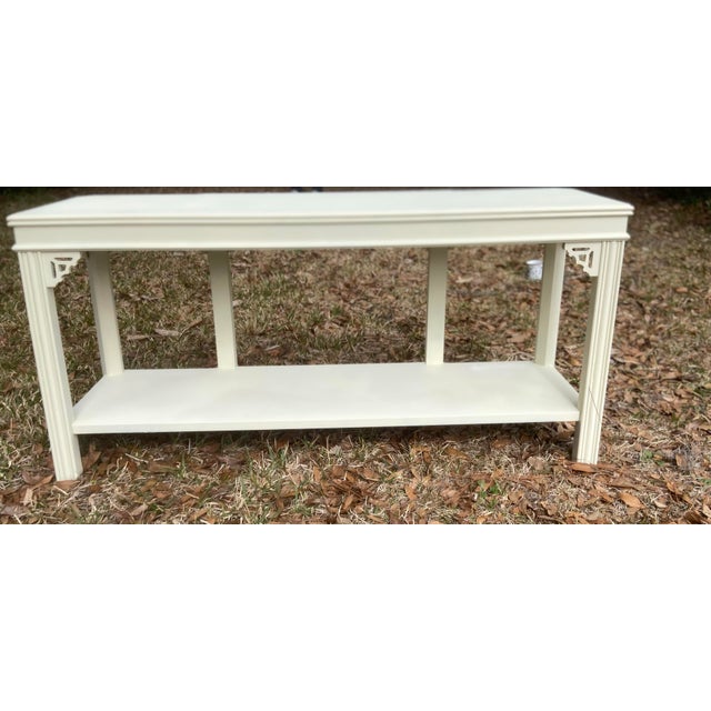 Vintage Lane Console With Fretwork For Sale - Image 11 of 12