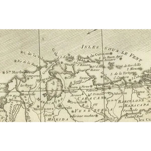 Authentic Antique Map of the Caribbean, Gulf Coast and Central America, 1787 For Sale - Image 6 of 10