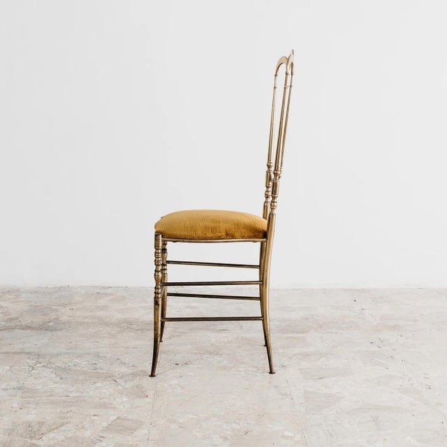 1970s Italian 3-Arch Chiavarina Chair in Brass, 1950s For Sale - Image 5 of 12