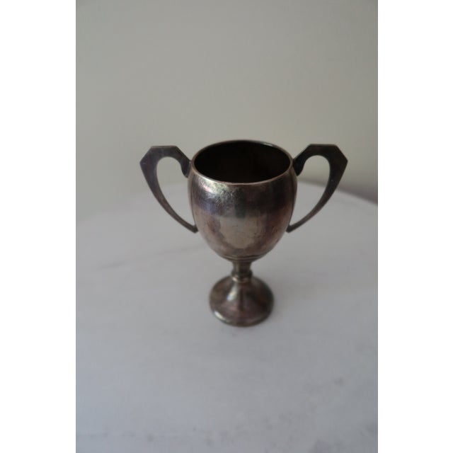 Art Deco Antique Art Deco Silver-Plated Miniature Trophy Loving Cup — 1920s–1940s For Sale - Image 3 of 5
