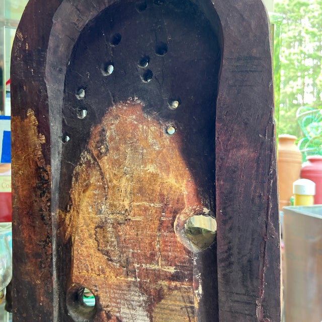 Wood Antique Wooden Goddess Statue For Sale - Image 7 of 8