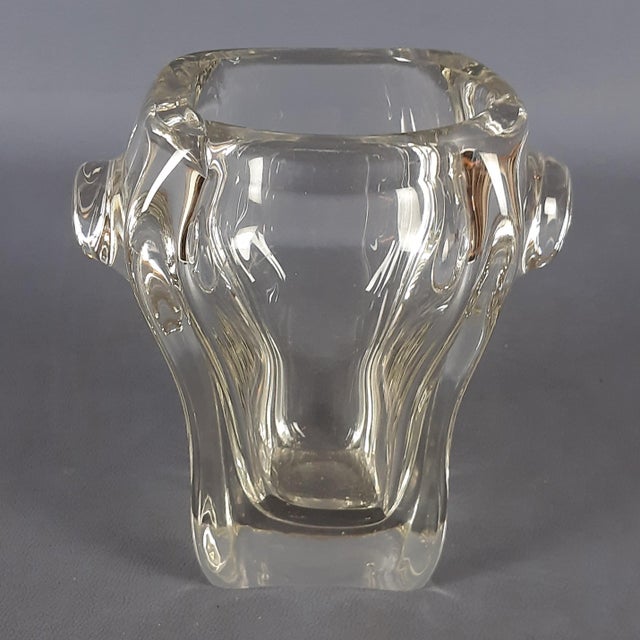 Modernist Bohemian Crystal Vase from Sklo Union, 1970s For Sale - Image 4 of 13