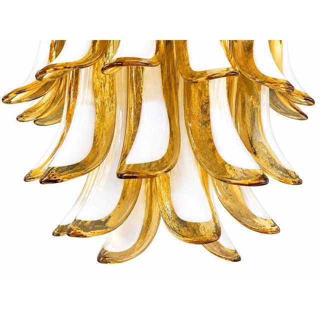 Gold Italian Murano Chandeliers, 1970s, Set of 2 For Sale - Image 8 of 15