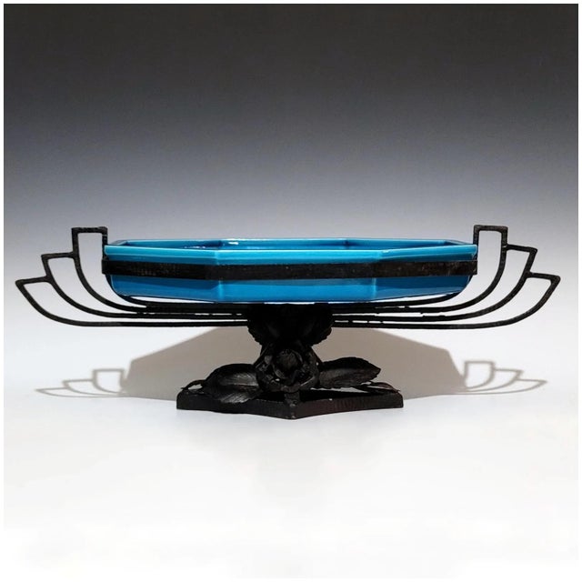 Large French Sèvres ceramic centerpiece by Paul Jean Milet, son of Felix Optatus Milet. Optat Milet began his career as a...