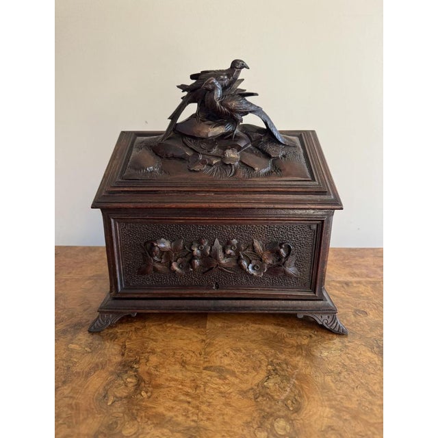 Antique Black Forest Stationary Box, 1880 For Sale - Image 4 of 8