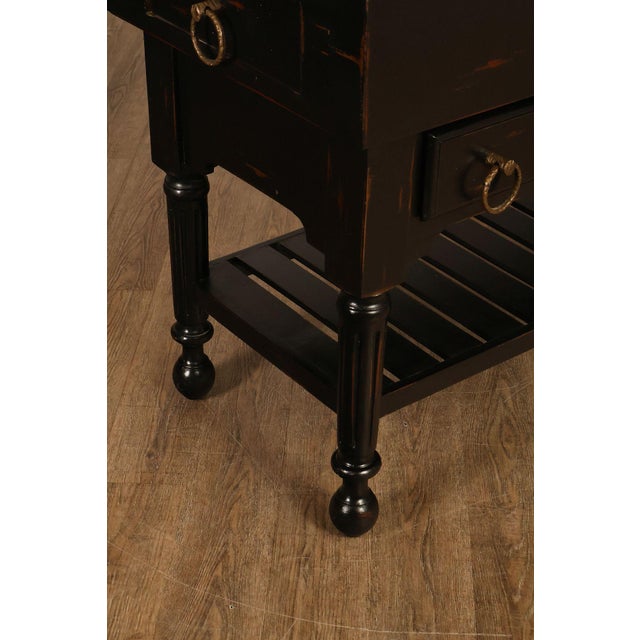 French Colonial Style Butcher Block Kitchen Island For Sale - Image 10 of 18