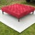 Contemporary Vintage c.r. Laine 52” Square Red Tufted Cocktail Ottoman For Sale - Image 3 of 12