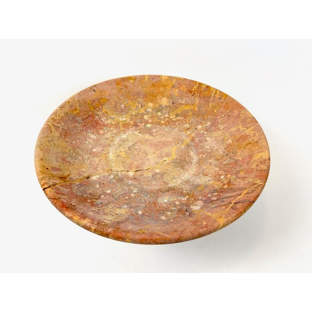 Italian Art Deco Breccia Pernice Marble Fruit Bowl on Pedestal, 1920s For Sale - Image 11 of 12