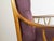 Wonderful armchair in wooden structure with purple fabric upholstered cushions. Due to its style and high quality the...