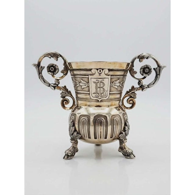 Silver and Vermeil Ceremonial Egg Cup For Sale - Image 5 of 5