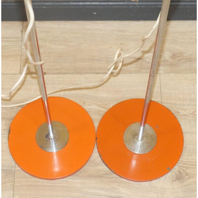 Metal Orange Floor Lamps by Richard Essig, 1970s, Set of 2 For Sale - Image 7 of 13