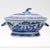 Chinese Antique Blue & White Canton Chinese Export Porcelain Miniature Sauce Tureen For Sale - Image 3 of 16