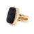 Vintage 14k Gold & 'Crown of Silver' Psilomelain Gemstone Signet Style Ring For Sale In Philadelphia - Image 6 of 12