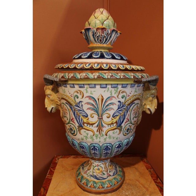 Universal Exhibition of Paris Vase in Earthenware from Toul Bellevue, 1889 For Sale - Image 10 of 12