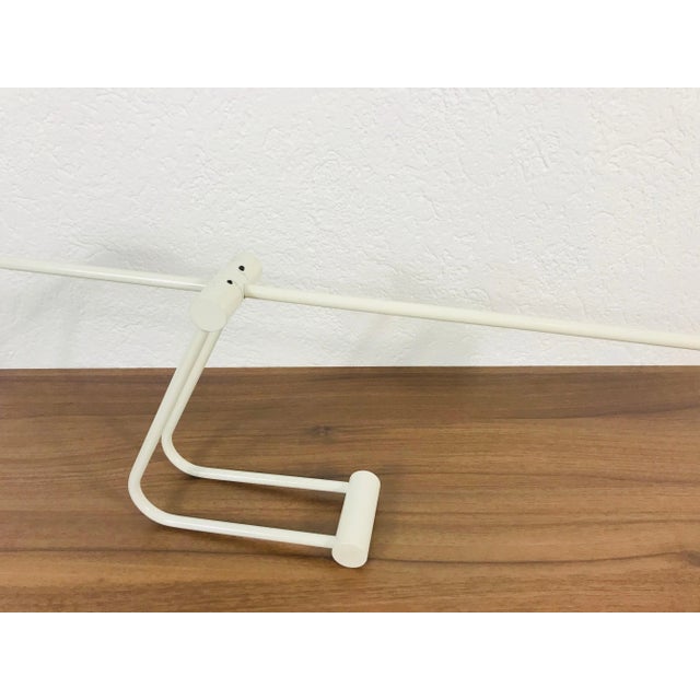 1980s Italian Adjustable White Metal Table Lamp For Sale - Image 6 of 10