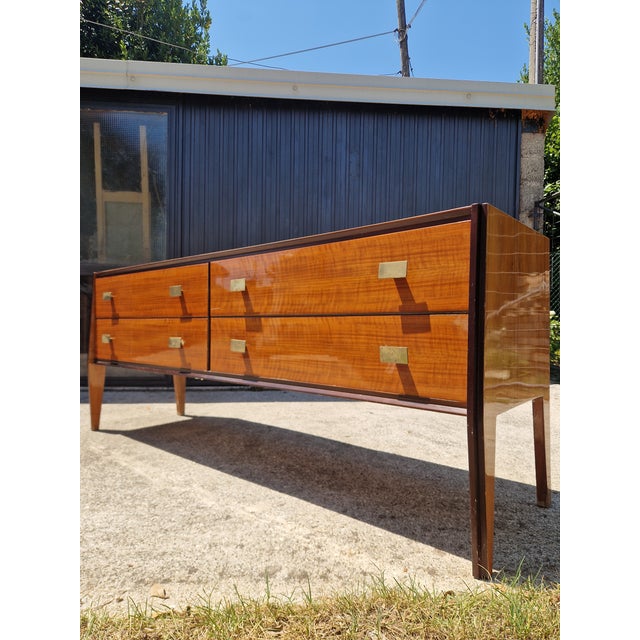 Vintage Mahogany Burl Sideboard, 1950s For Sale - Image 12 of 18