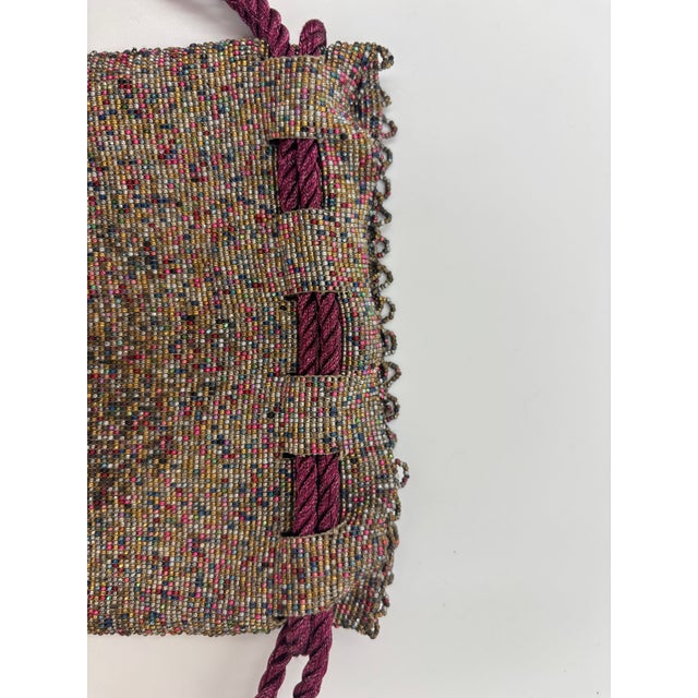 Mid 20th Century Purple Multicolor Purse For Sale - Image 4 of 7