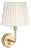 Regina Andrew Polly Sconce Single, Natural Brass with Oyster Wave Pleat Shade For Sale