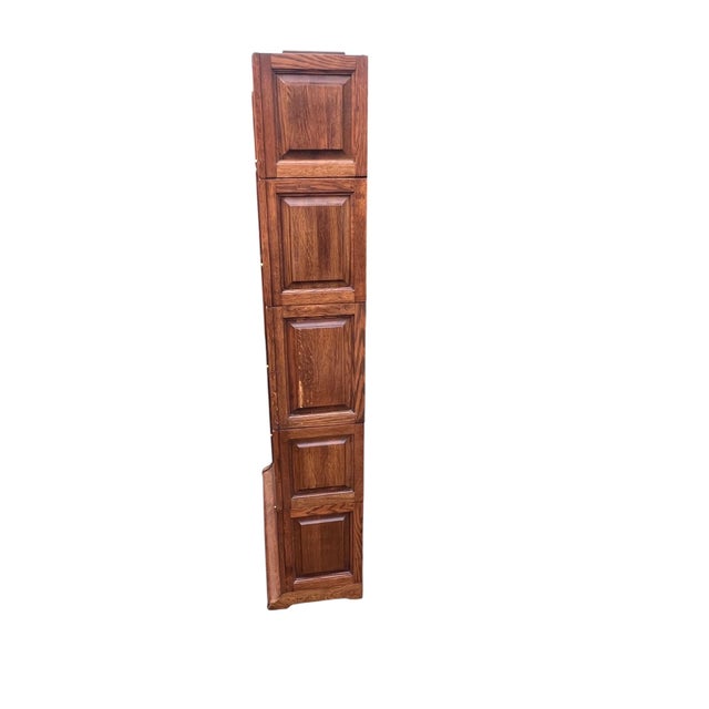 Leaded Glass Oak Barrister Bookcase For Sale - Image 10 of 17