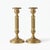 Gold French Bronze Candlesticks with Diamond-Patterned Columns, 1910s, Set of 2 For Sale - Image 8 of 8