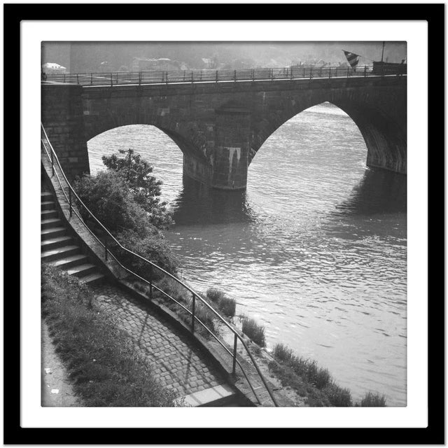 Old Bridge Over River Neckar at Heidelberg, Germany 1938, Printed 2021 For Sale - Image 4 of 5