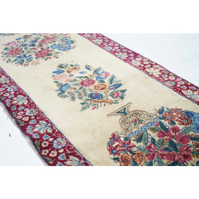 1920s Fine Antique Persian Kerman Long Rug 2'5'' X 16'2'' For Sale - Image 5 of 8