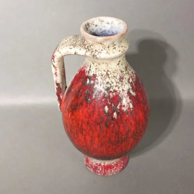Ceramic Handle Vase by Fridgart Glatzle for Karlsruher Majolika, 1966 For Sale - Image 6 of 7