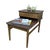 Distinctive vintage Mersman step side table dating to the 1960s. Its asymmetrical two-tier silhouette pairs a spacious...