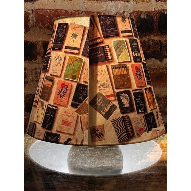 2020s Custom Mixed-Media Matchbook & Mugshot Table Lamp by Lamp Bandit For Sale - Image 5 of 6