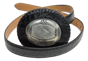 Vintage Hand Made Leather Belt Fred Coen Silver Buckle