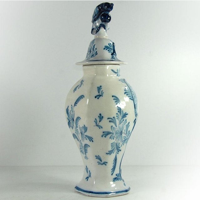 Delft Earthenware Vase, 1890s For Sale - Image 5 of 11