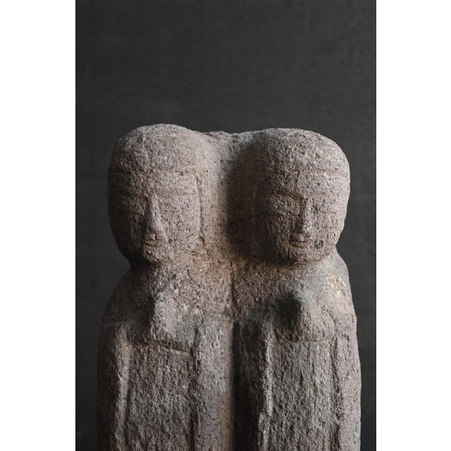 Japanese Edo Period Stone Dōsojin (Paired Monk Form), 17th–18th Century For Sale - Image 6 of 16