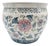 Chinese Famille Rose Style Porcelain Fish Bowl Planter — Blue & Pink Floral For Sale