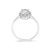 Early 21st Century 10K White Gold White Topaz and 1/10 Cttw Diamond Halo Ring For Sale - Image 5 of 7