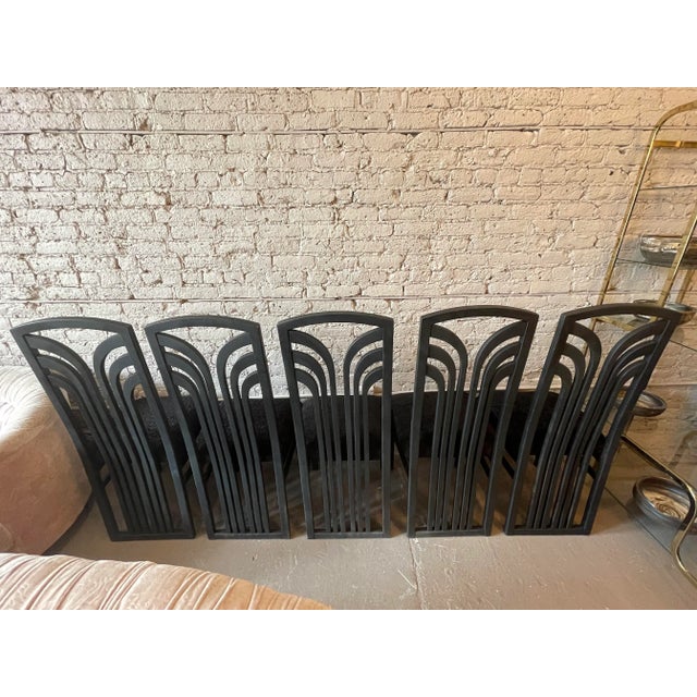 1980s Postmodern Dining Chairs - Set of 5 For Sale - Image 10 of 12