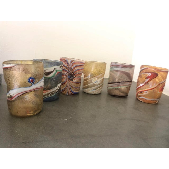 2000s "Murrisa Murano Glass" Glasses- Set of 6 For Sale - Image 13 of 13