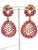 Bochic "Orient" Natural Ruby & White Sapphire Earrings Set In 18K Gold & Silver Natural Ruby 9 carats Natural White...