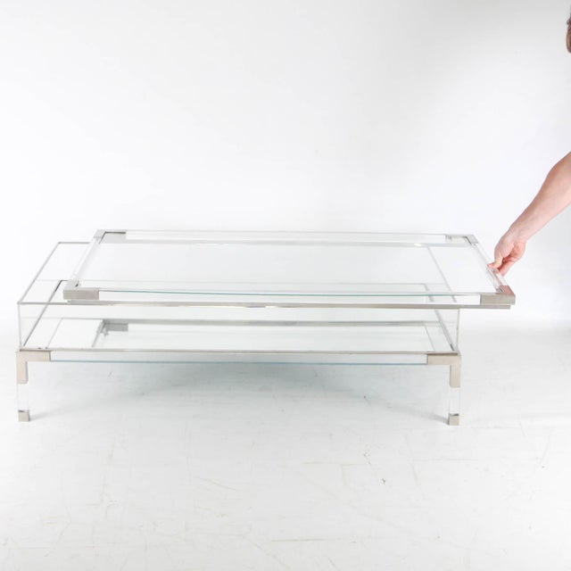 Coffee Table with Display Case, 1980s For Sale - Image 13 of 16