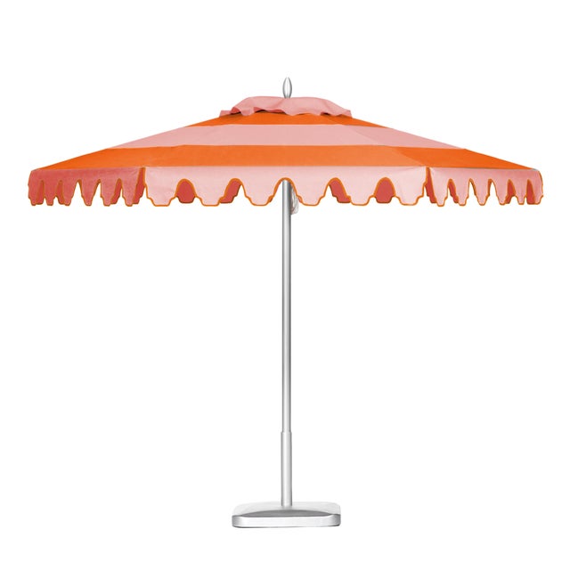 Tuscan Sunset 9' Patio Umbrella, Light Pink & Orange For Sale - Image 4 of 5