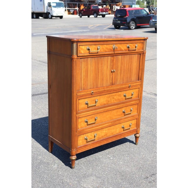 Solid Cherry Tambor Drawer Kindel Directoire Belvedere Tall Boy Dresser