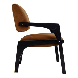 Arches Dining Chair in Camel Cotton Velvet from Insidherland For Sale