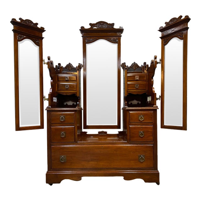 Antique Victorian Vanity Dresser For Sale
