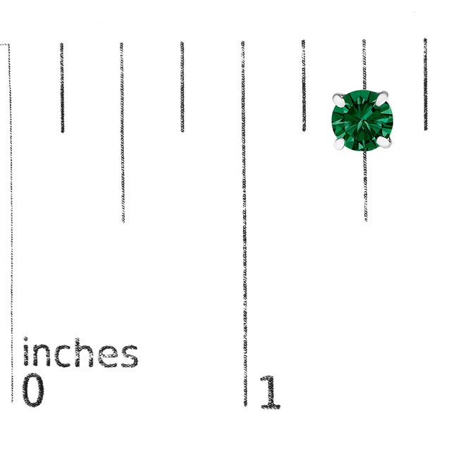 Early 21st Century 14K White Gold 1 1/2 Cttw Lab Grown Green Diamond Classic Solitaire Stud Earrings For Sale - Image 5 of 5