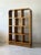 Unique 1980s American Art Deco-style modular bookcase, entirely made of lacquered mahogany burl. Dimensions: W 120 x H...
