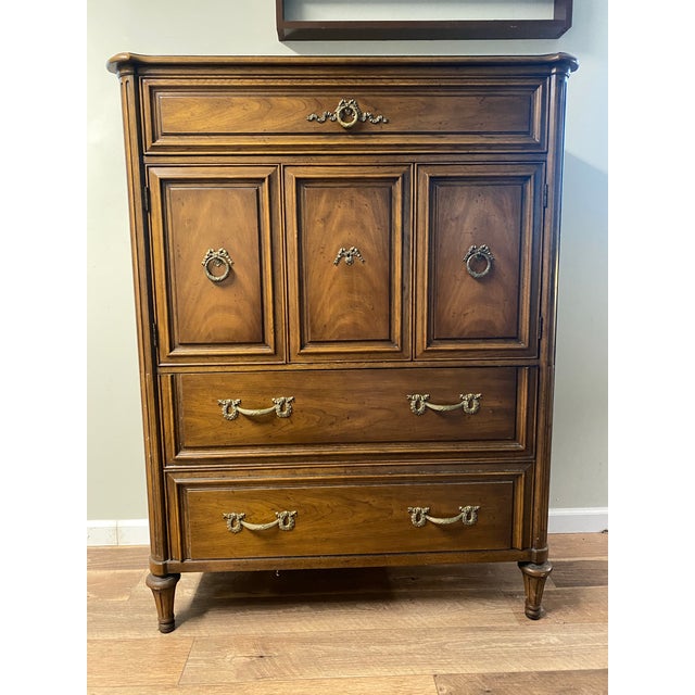 Henredon Henredon Solid Wood Armoire – Vintage Fine Furniture For Sale - Image 4 of 8