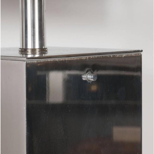 Habitat 1970s Habitat Modernist Polished Aluminum Lamps, a Pair, Attributed For Sale - Image 4 of 10