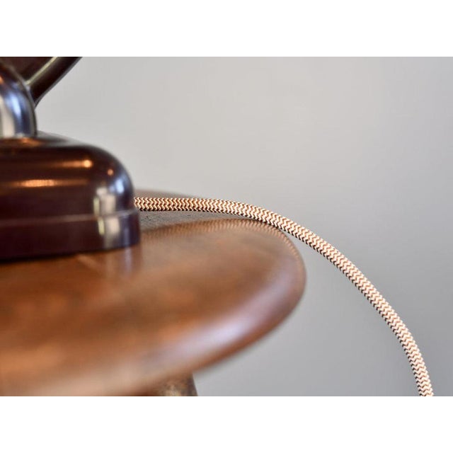 Bauhaus table lamp by h römmler stotz kontakt circa 1930s red/brown bakelite - adjustable arm and shade - takes e27...