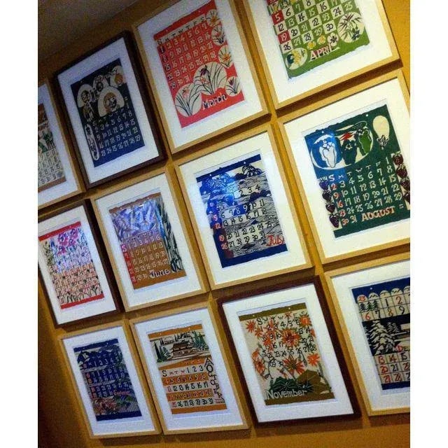 Vintage Japanese Calendar Print Wall Art March For Sale - Image 4 of 5